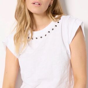 Evereve Jaden Stud Muscle Tee Sz M